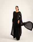 Khushboo & Pankaj Classic Black Pure Silk Kurta Set (Silk Serenity)