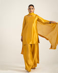 Khushboo & Pankaj Mustard Yellow Pure Silk Kurta Set (Silk Serenity)