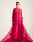 Khushboo & Pankaj Fuchsia Pink Pure Silk Kurta Set (Silk Serenity)