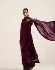 Khushboo & Pankaj Wine Purple Pure Silk Kurta Set (Silk Serenity)