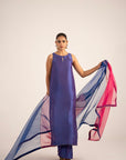 Khushboo & Pankaj Royal Blue Pure Silk Kurta Set (Silk Serenity)