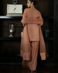 Khushboo & Pankaj Soft Peach Pure Silk Kurta Set (Silk Serenity)