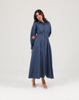 Khushboo & Pankaj Indigo Tailored Denim Shirt Dress