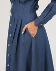 Khushboo & Pankaj Indigo Tailored Denim Shirt Dress