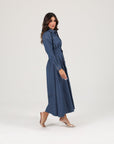 Khushboo & Pankaj Indigo Tailored Denim Shirt Dress