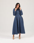 Khushboo & Pankaj Indigo Tailored Denim Shirt Dress