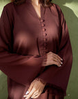 Khushboo & Pankaj Deep Cocoa Button Kurta Set