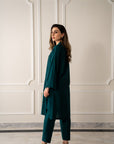 Khushboo & Pankaj Emerald Dusk Embroidered Kurta Trouser Set