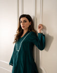 Khushboo & Pankaj Emerald Dusk Embroidered Kurta Trouser Set