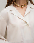 Khushboo & Pankaj Ivory Cotton Tunic Co-Ord Set