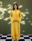Khushboo & Pankaj Muted Marigold Fringe Kurta Set