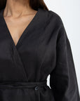 Khushboo & Pankaj Midnight Veil Linen Wrap Co-Ord Set