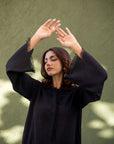 Khushboo & Pankaj Noir Ease Black Kurta Set