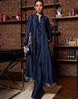 Khushboo & Pankaj Midnight Navy Embroidered Pleated Kurta Set
