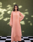 Khushboo & Pankaj Peach Blush Fringe Kurta Set