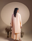 Khushboo & Pankaj Peach Scallop Detail Kurta Set