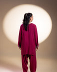 Khushboo & Pankaj Deep Pink Embroidered Kurta Set