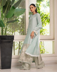 Khushboo & Pankaj Sage Green Embroidered Suit Set with Dupatta