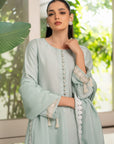 Khushboo & Pankaj Sage Green Embroidered Suit Set with Dupatta