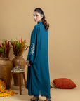 Khushboo & Pankaj Teal Embroidered Kurta Set