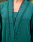 Khushboo & Pankaj Teal Tide Kurta Set