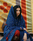 Khushboo & Pankaj Midnight Blue Gota Work Kurta Set
