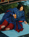 Khushboo & Pankaj Midnight Blue Gota Work Kurta Set