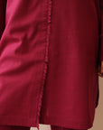 Khushboo & Pankaj Rosewood Raw Edge Co-ord Set