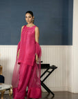 Magenta solid Farshi Salwar Set
