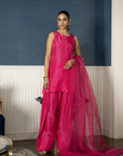 Magenta solid Farshi Salwar Set