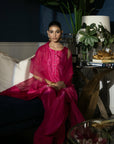 Magenta solid Farshi Salwar Set