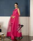 Magenta solid Farshi Salwar Set