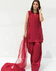 Red solid Farshi Salwar Set