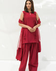 Red solid Farshi Salwar Set