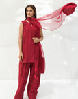 Red solid Farshi Salwar Set