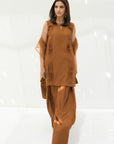 Brown solid Farshi Salwar Set