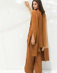 Brown solid Farshi Salwar Set