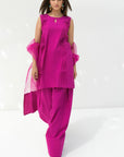 Fuschia solid Farshi Salwar Set