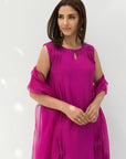 Fuschia solid Farshi Salwar Set