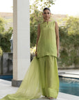 Green solid Farshi Salwar Set