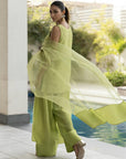 Green solid Farshi Salwar Set