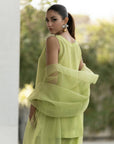 Green solid Farshi Salwar Set