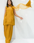 Mustard solid Farshi Salwar Set