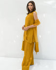 Mustard solid Farshi Salwar Set