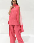 Blush Pink solid Farshi Salwar Set