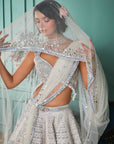 Ivory Lehenga With French Chateau Elements