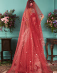 Red Lehenga With Elephant Elements