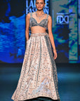 2 Pannel French Blue Lehenga Set