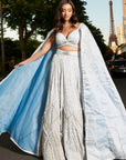 Ice Blue lehenga set