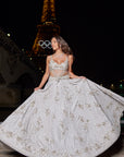 Grey Corset Lehenga Set